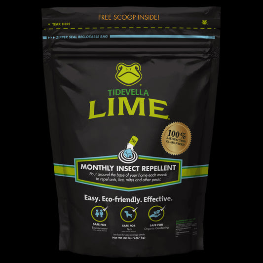 Tidevella Lime Insect Repellent，DEODORIZER FOR HOME GARDEN, YARD & CHICKEN COOP PROTECT HOMES
