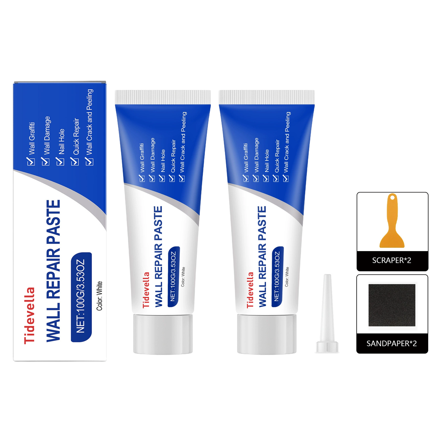 Tidevella Wall Repair Paste – Effortless Wall Repair, Walls Like New