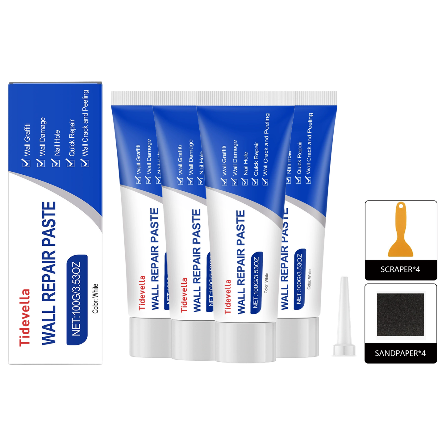 Tidevella Wall Repair Paste – Effortless Wall Repair, Walls Like New