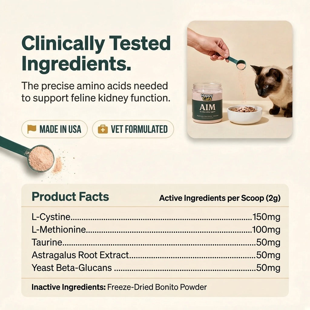HappyCats AIM, Unlock Your Cat’s Longest, Healthiest Life – Claim 50% Off Today
