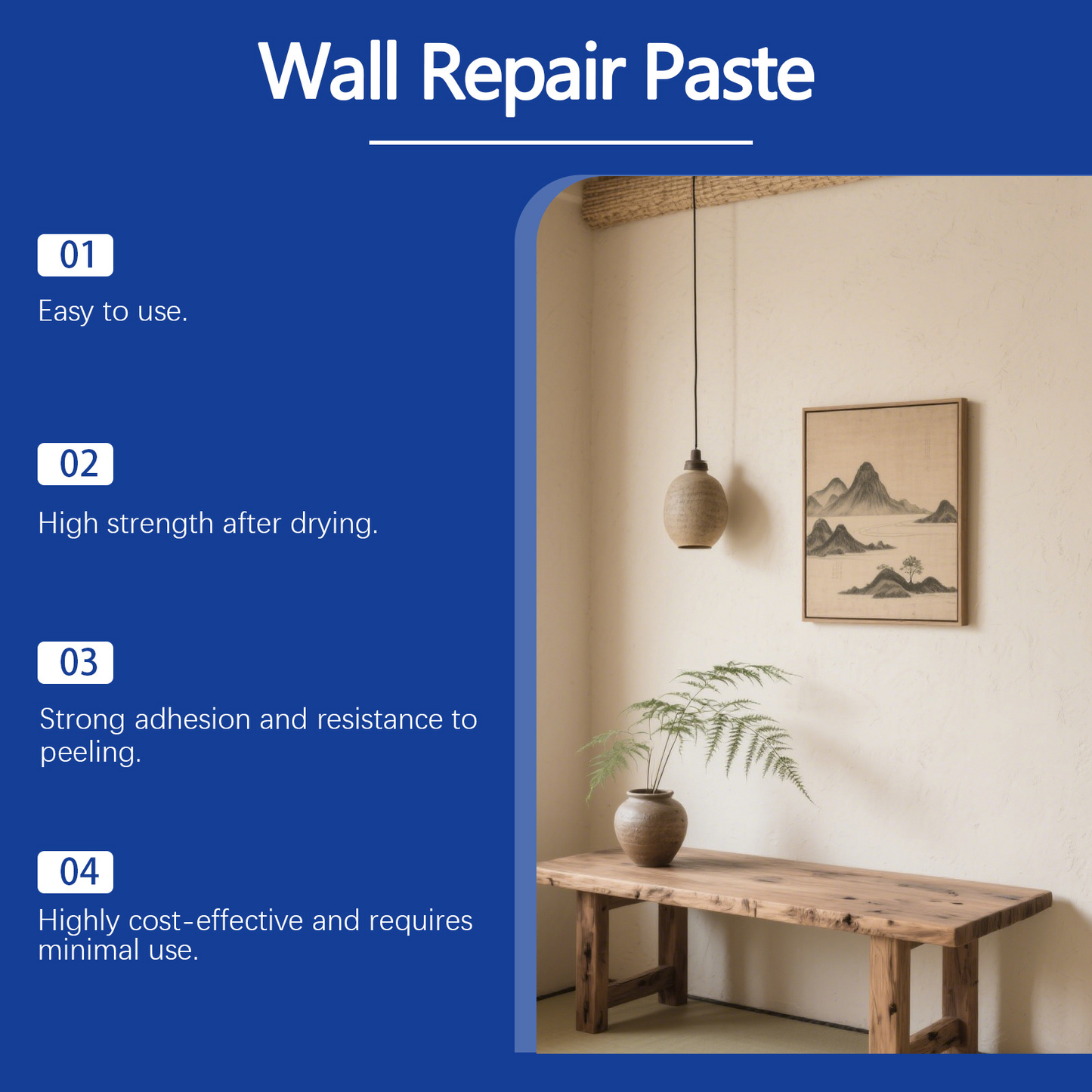 Tidevella Wall Repair Paste – Effortless Wall Repair, Walls Like New