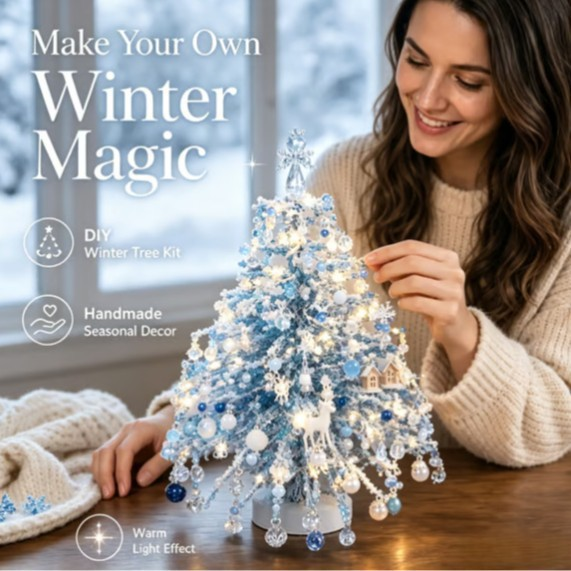 🎄✨ DIY Beaded Christmas Tree Kit – 🎅Create Your Own Sparkling Holiday Decoration