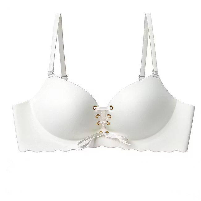 Drawstring Push Up Bra | Instant Cleavage & Anti-Sagging | Add 2 Cups Padded Wireless Strapless Bras Comfort Bra for A B C Cups Womenswear Minimalist Pink