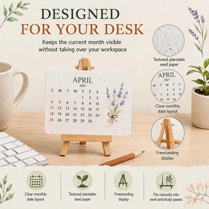 🌱2027 Timeless Seed Calendar｜Eco-Friendly Plantable Calendar 🌱 Plan • Plant • Grow • Enjoy