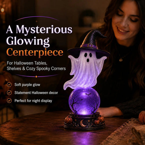 🔥 Last Day 49% OFF🎃Halloween Raven Crystal Ball Lighted Decor👻