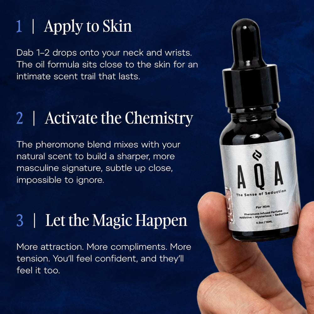 AQA® For Him——The irresistible scent that amplifies you, and draws her in