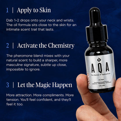 AQA® For Him——The irresistible scent that amplifies you, and draws her in