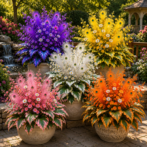 🔥 Peacock Flame Hosta Bulbs – Stunning Colors That Brighten Any Space 🦚