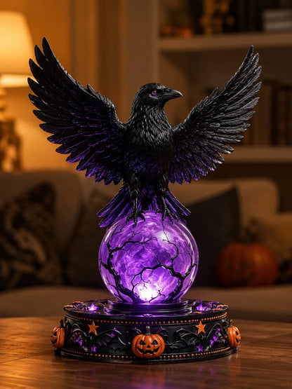 🔥 Last Day 49% OFF🎃Halloween Raven Crystal Ball Lighted Decor👻