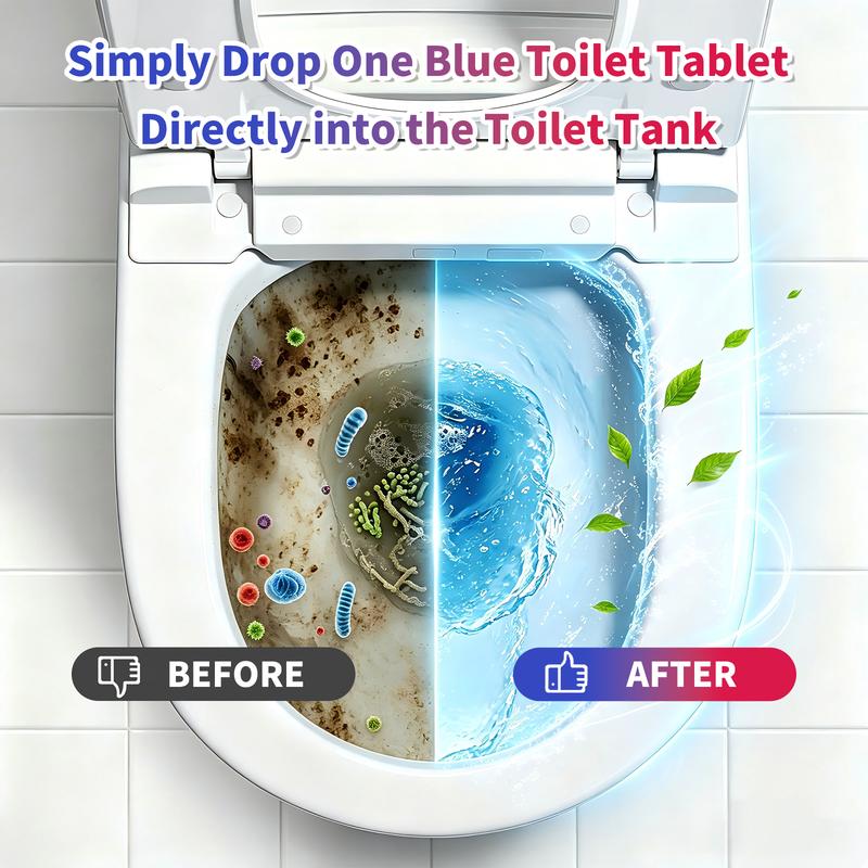 Tidevella Dual-Color Toilet Bowl Cleaner - 2-in-1 Clean & Deodorize