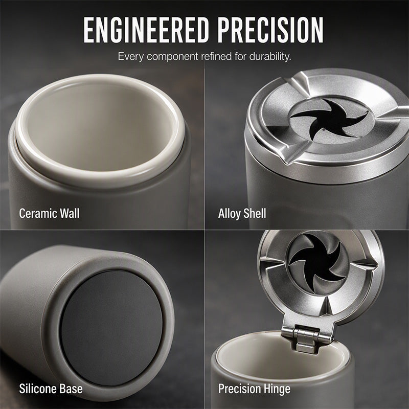 🔥 50% OFF PROMO 2026 🚗 Rotating Car Ashtray, Ceramic Inner Coating, Waterproof & Odor-Proof for Your Vehicle ✨🎉