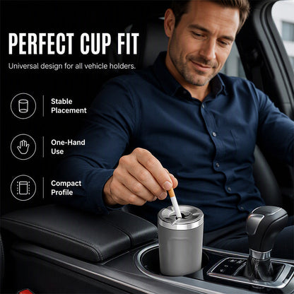 🔥 50% OFF PROMO 2026 🚗 Rotating Car Ashtray, Ceramic Inner Coating, Waterproof & Odor-Proof for Your Vehicle ✨🎉