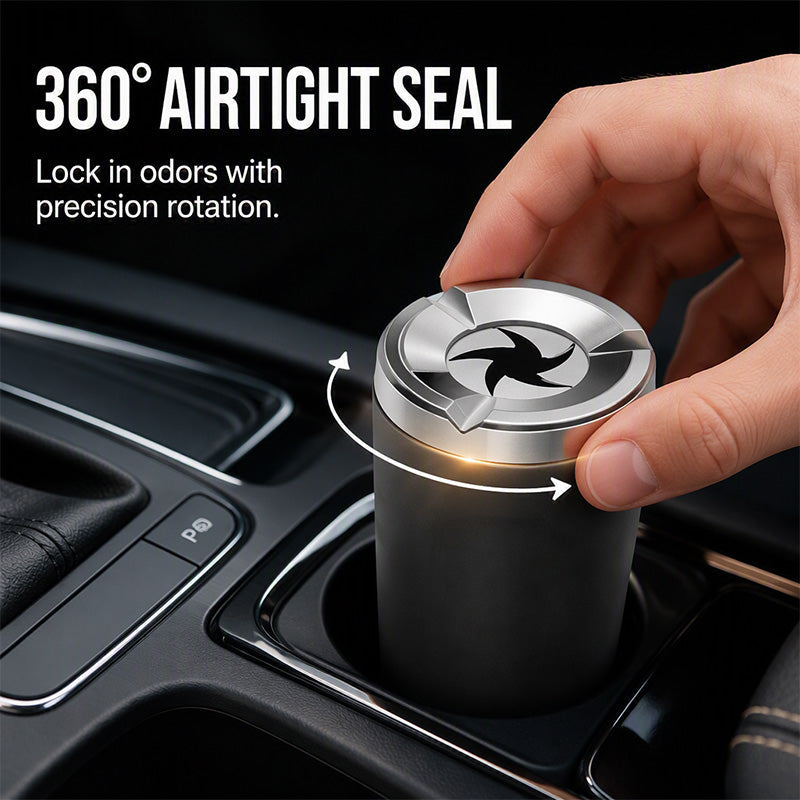 🔥 50% OFF PROMO 2026 🚗 Rotating Car Ashtray, Ceramic Inner Coating, Waterproof & Odor-Proof for Your Vehicle ✨🎉