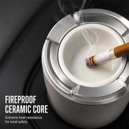 🔥 50% OFF PROMO 2026 🚗 Rotating Car Ashtray, Ceramic Inner Coating, Waterproof & Odor-Proof for Your Vehicle ✨🎉