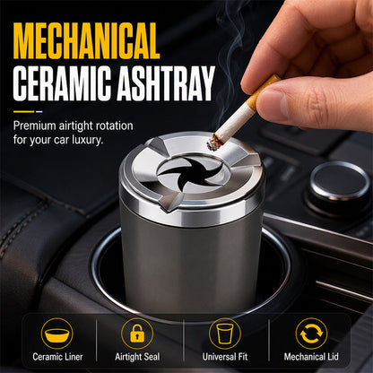 🔥 50% OFF PROMO 2026 🚗 Rotating Car Ashtray, Ceramic Inner Coating, Waterproof & Odor-Proof for Your Vehicle ✨🎉