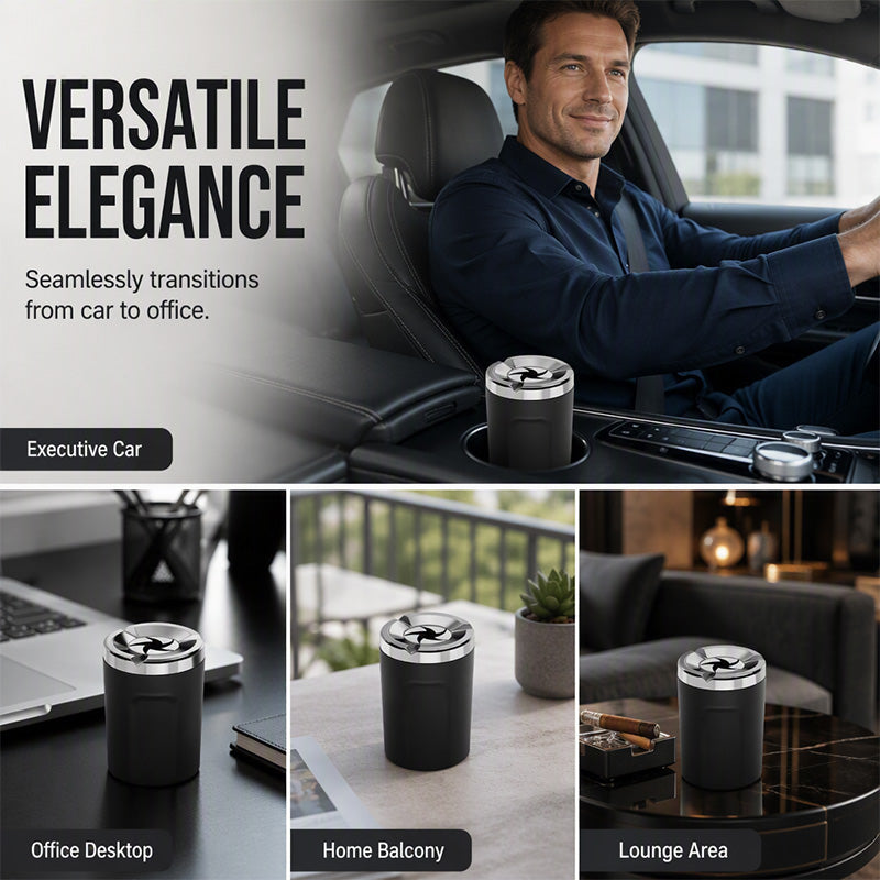 🔥 50% OFF PROMO 2026 🚗 Rotating Car Ashtray, Ceramic Inner Coating, Waterproof & Odor-Proof for Your Vehicle ✨🎉